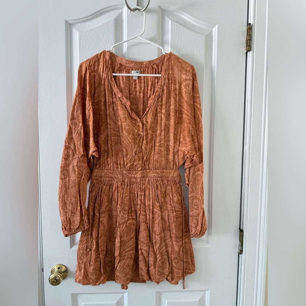 Amuse Society Terracotta Paisley Dress